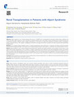 Research paper thumbnail of Renal Transplantation in Patients with Alport Syndrome