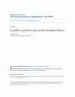 Research paper thumbnail of Is αγαθον a pros hen equivocal in Aristotle\u27s Ethics?