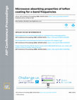 Research paper thumbnail of Microwave absorbing properties of teflon coating for x-band frequencies