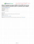 Research paper thumbnail of Effects of regulated dry season irrigation on tree water use, root zone moisture dynamics and yield of cacao in a rainforest zone of Nigeria