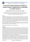 Research paper thumbnail of Comparative Pharmacognostical and Physico-chemical Studies of Magical Herb–ustukhuddus (Lavendula Stocheos L.)