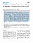 Research paper thumbnail of Theta Burst Stimulation Applied over Primary Motor and Somatosensory Cortices Produces Analgesia Unrelated to the Changes in Nociceptive Event-Related Potentials