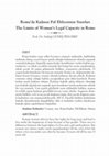 Research paper thumbnail of Roma'da Kadının Fiil Ehliyetinin Sınırları