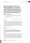 Research paper thumbnail of De la lírica griega arcaica a La Pampa Húmeda: una recepción performática de los poemas de Safo a través de la interpretación vernácula de Daniela Horovitz