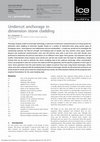 Research paper thumbnail of Undercut anchorage in dimension stone cladding