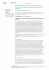 Research paper thumbnail of Effect of Physiotherapy on an Elderly Patient With Distal Anterior Cerebral Artery Aneurysm Clipping