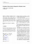 Research paper thumbnail of Evaluation of direct attacks to fingerprint verification systems