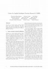 Research paper thumbnail of Center for Applied Intelligent Systems Research (Position paper)