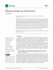 Research paper thumbnail of Information, Entropy, Life and the Universe