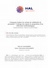 Research paper thumbnail of Comment évaluer les actions de solidarités de proximité́ ? Cadrage des enjeux & proposition d'un référentiel méthodologique