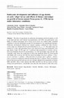 Research paper thumbnail of Embryonic development and influence of egg density on early veliger larvae and effects of dietary microalgae on growth of brown mussel Perna perna (L. 1758) larvae under laboratory conditions