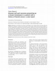 Research paper thumbnail of Alveolar soft part sarcoma presenting as a breast metastasis in a patient with a history of thyroid cancer: a case report