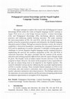 Research paper thumbnail of Pedagogical Content Knowledge and the Nepali English Language Teacher Training