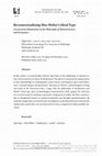 Research paper thumbnail of Recontextualizing Max Weber's Ideal Type Lessons from Idealization in the Philosophy of Natural Science and Economics