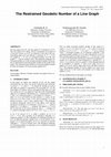 Research paper thumbnail of The Restrained Geodetic Number of a Line Graph