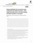 Research paper thumbnail of Responsabilidade dos provedores pelo tratamento dos dados sensíveis – Uma visão de acordo com as Leis de Proteção de Dados brasileira e europeia