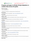 Research paper thumbnail of Progress and gaps in climate change adaptation in coastal cities across the globe