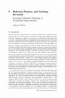 Research paper thumbnail of Behavior, Purpose, and Teleology Revisited: Locating Cybernetic Teleology in Twentieth-Century Holism