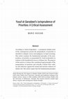 Research paper thumbnail of Yusuf al-Qaradawi’s Jurisprudence of Priorities