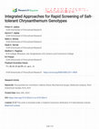 Research paper thumbnail of Integrated Approaches for Rapid Screening of Salt-tolerant Chrysanthemum Genotypes