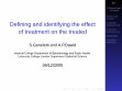 Research paper thumbnail of Defining and identifying the effect of treatment on the treated