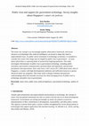 Research paper thumbnail of Public trust and support for government technology: Survey insights about Singapore's smart city policies