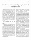 Research paper thumbnail of Simultaneous emotional stimuli prolong the timing of vibrotactile events