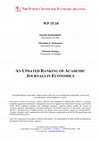 Research paper thumbnail of An updated ranking of academic journals in economics