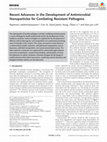 Research paper thumbnail of Recent advances in the development of antimicrobial nanotextiles for prevention of infectious diseases transmission in healthcare workers