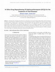 Research paper thumbnail of In Silico Drug Repositioning Of Hydroxychloroquine (HCQ) For the Treatment of Viral Diseases