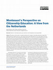 Research paper thumbnail of Montessori’s Perspective on Citizenship Education