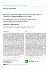 Research paper thumbnail of Detection and Analysis Approach of The Threshold Spaces: The Case of Sakarya/Adapazarı City Center