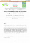 Research paper thumbnail of Analysis of Body Weight in Low Birth Weight Infant Based on Breastfeeding and Formula Milk for Two Weeks Nursing in Santa Elisabeth Hospital Medan