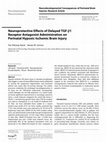 Research paper thumbnail of Neuroprotective Effects of Delayed TGF-β1 Receptor Antagonist Administration on Perinatal Hypoxic-Ischemic Brain Injury