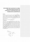 Research paper thumbnail of Development and Validation of UV-Visible Spectrophotometric Method for Estimation of Tacrolimus in Bulk and Pharmaceutical Nanoparticles