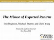 Research paper thumbnail of The Misuse of Expected Returns