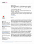 Research paper thumbnail of Perceived relative social status and cognitive load influence acceptance of unfair offers in the Ultimatum Game