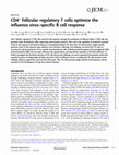 Research paper thumbnail of CD4+ follicular regulatory T cells optimize the influenza virus–specific B cell response