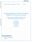 Research paper thumbnail of Can Improved Biomass Cookstoves Contribute to REDD+ in Low-Income Countries? Evidence from a Controlled Cooking Test Trial with Randomized Behavioral Treatments