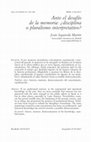 Research paper thumbnail of Ante el desafío de la memoria: ¿disciplina o pluralismo interpretativo?