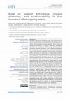 Research paper thumbnail of Role of spatial efficiency, layout planning, and sustainability in the success of shopping malls