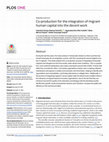 Research paper thumbnail of Co-production for the integration of migrant human capital into the decent work