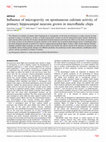 Research paper thumbnail of Influence of microgravity on spontaneous calcium activity of primary hippocampal neurons grown in microfluidic chips