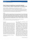 Research paper thumbnail of Primer design for identifying economically important <i> <scp>L</scp> iriomyza </i> species ( <scp>D</scp> iptera: <scp>A</scp> gromyzidae) by multiplex <scp>PCR</scp>