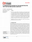 Research paper thumbnail of A Comprehensive Review on the Non-Destructive Test for Polymer Matrix Composite