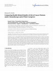 Research paper thumbnail of Comparing health-related quality of life of cancer patients under chemotherapy and of their caregivers