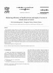 Research paper thumbnail of Balancing efficiency of health services and equity of access in remote areas in Greece