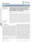 Research paper thumbnail of Supramolecular Cu(<scp>ii</scp>) nanoparticles supported on a functionalized chitosan containing urea and thiourea bridges as a recoverable nanocatalyst for efficient synthesis of 1<i>H</i>-tetrazoles