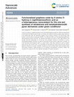 Research paper thumbnail of Functionalized graphene oxide by 4-amino-3-hydroxy-1-naphthalenesulfonic acid as a heterogeneous nanocatalyst for one-pot synthesis of tetraketone and tetrahydrobenzo[b]pyran derivatives under green conditions