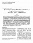 Research paper thumbnail of Oxalate metabolism by Sclerotinia sclerotiorum, a fungal pathogen in soybeans